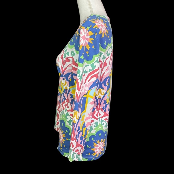 J McLaughlin Catalina Cloth Top Women’s Large Colorful Stretch - Picture 4 of 11